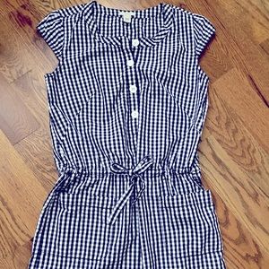 Cute gingham tie waist dress